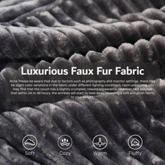 OVIOS Cloud Couch U-Shaped,Plush Corduroy Sofa,No Assembly Required