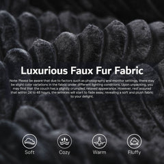 OVIOS Cloud Couch U-Shaped,Plush Corduroy Sofa,No Assembly Required